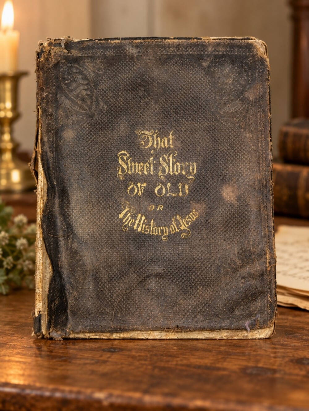 1857 That Sweet Story of Old History of Jesus M A Hallock Antique Childrens Book